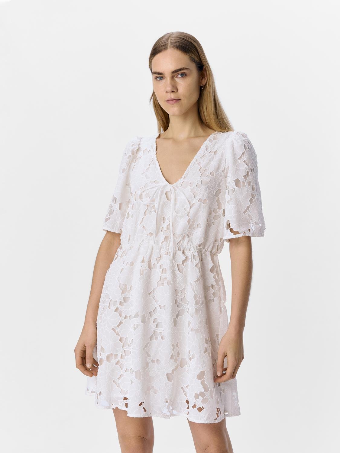 OBJNELLIE Short Dress - White - VERO MODA & VILA Bergvik